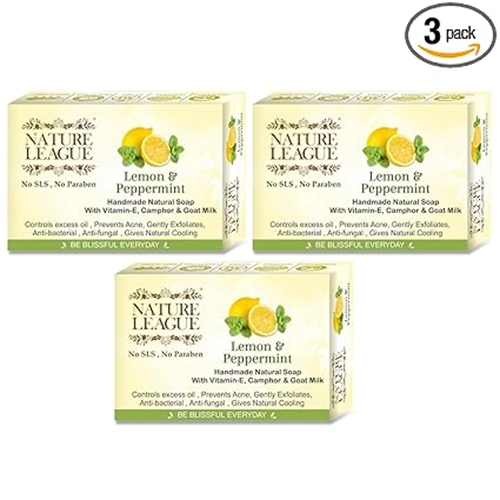 Lemon&Peppermint Natural Cooling Soap-300Grams